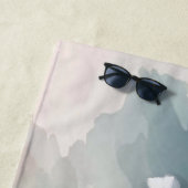 水彩デイジー ビーチタオル (インサイチュ)