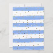 水彩デイジー&ブルーフラワーズスワン誕生日 招待状 (裏面)