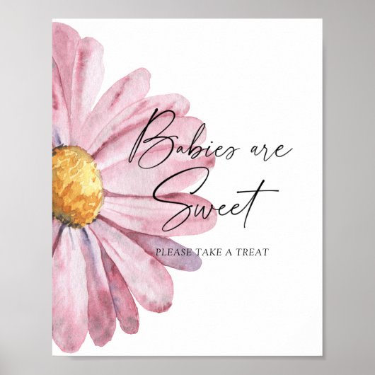 水彩デイジー-ベビーは甘いポスター ポスター (正面)