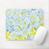 水彩デイジー マウスパッド (マウス)