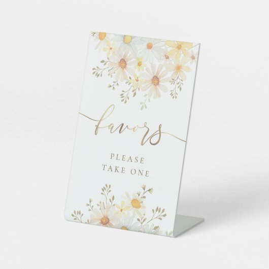 水彩デイジー 台座サイン (正面)