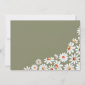 水彩デイジー&(昆虫)マルハナバチベビーシャワーありがとう サンキューカード (裏面)