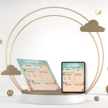 水彩デイリーラマダンアクティビティプランナー