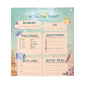 水彩デイリーラマダンアクティビティプランナー ノートパッド (正面)