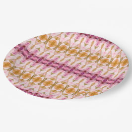 水彩デザイナーパターン（の模様が）ある紙プレート ペーパープレート