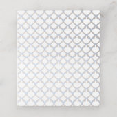 水彩デザイナーブルーモノグラム結婚クレスト プレイスカード (内部開封)