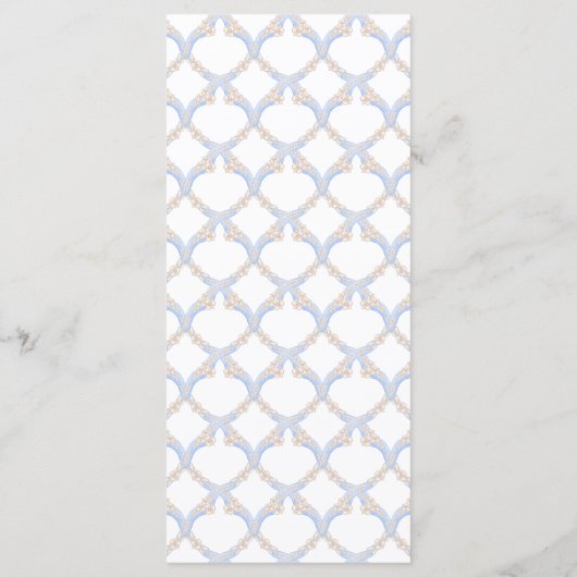 水彩デザイナーブルーモノグラム結婚クレスト メニュー (裏面)