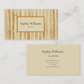 水彩デザイナーライトブラウンシック 名刺 (正面/裏面)