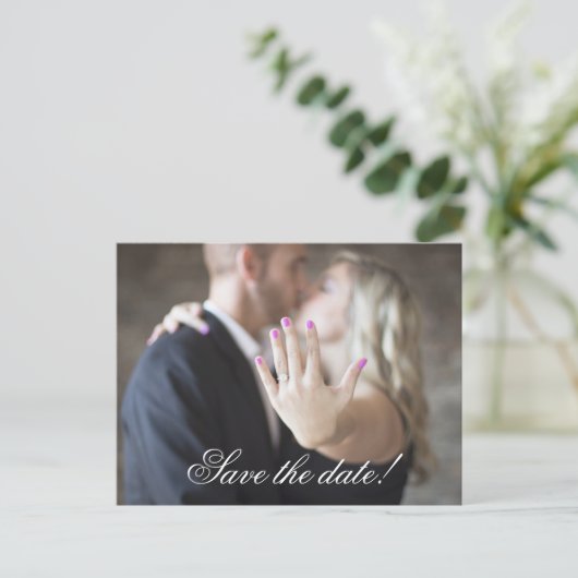 水彩デザイナー青写真デートの保存 ポストカード (スタンド正面)