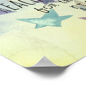 水彩デザインで星引用文を求める ポスター (角)