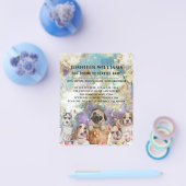 水彩デザインのドッグウォーカー ペットシッター 事業 チラシ (シングル)