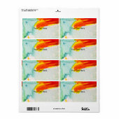 水彩デザインカスタムラベル ラベル (フルシート)