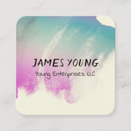 水彩デザインカスタム名刺 スクエア名刺