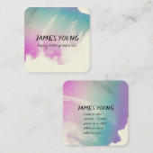 水彩デザインカスタム名刺 スクエア名刺 (正面/裏面)