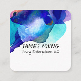 水彩デザインカスタム名刺 スクエア名刺