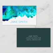 水彩デザインスタイリッシュクリエイティブ業 名刺 (正面/裏面)