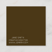 水彩デザインモダンスタイリッシュクリエイティブ業 スクエア名刺 (裏面)