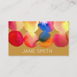 水彩デザインモダンスタイリッシュクリエイティブ業 名刺