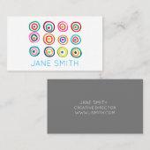 水彩デザインモダンスタイリッシュクリエイティブ業 名刺 (正面/裏面)