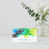 水彩デザインモダンスタイリッシュクリエイティブ業 名刺 (スタンド正面)