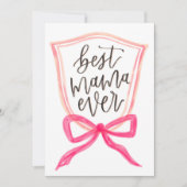 水彩デザイン母のデイカードマ最高のマ・エバー シーズンカード (正面)