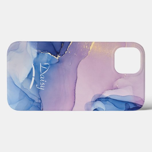 水彩デザイン電話ケース(名前カスタマイズ付き) Case-Mate iPhoneケース (裏面 (横))