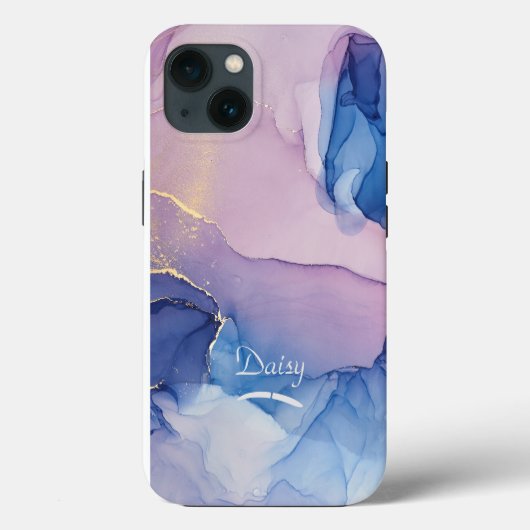 水彩デザイン電話ケース(名前カスタマイズ付き) Case-Mate iPhoneケース (裏面)