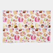 水彩デザートとペストリー キッチンタオル (横)