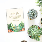 水彩デザートカボスガーデンベビーシャワー サンキューカード