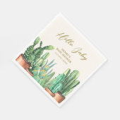 水彩デザートカボスガーデンベビーシャワー スタンダードランチョンナプキン (角)