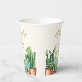 水彩デザートカボスガーデンベビーシャワー 紙コップ (左)