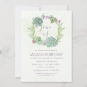 水彩デザートカボスサクランスブライダルシャワー 招待状 (正面)