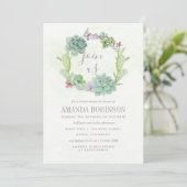 水彩デザートカボスサクランスブライダルシャワー 招待状 (スタンド正面)