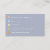 水彩デザートサボテン多肉多肉種QRコード 名刺 (裏面)