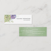 水彩デザートサボテン多肉類 スキニー名刺 (正面/裏面)