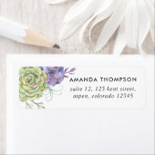 水彩デザートサボテン多肉類 ラベル (インサイチュ)