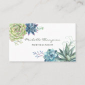 水彩デザートサボテン多肉類 名刺 (正面)