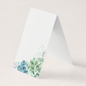 水彩デザートサボテン多肉類 名刺 (裏面)