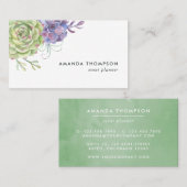 水彩デザートサボテン多肉類 名刺 (正面/裏面)