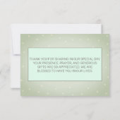 水彩デザートサボテン水玉模様サンキューカード サンキューカード (裏面)