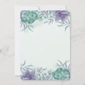 水彩デザートサボテン結婚の記念日 招待状 (裏面)