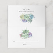 水彩デザートサボテン結婚ツ プレイスカード (外部開封)