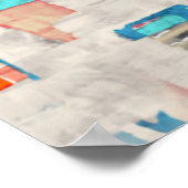 水彩デジタルテクスチャパターン ポスター (角)