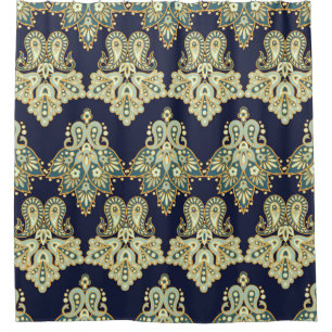 水彩デジタル背景パターン，質感  シャワーカーテン