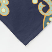 水彩デジタル背景パターン，質感  フリースブランケット (角)