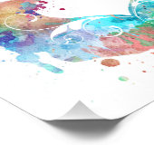 水彩デジタ絵画ル |ハート切り出し フォトプリント            (角)