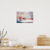 水彩デトロイト ポスター (キッチン)