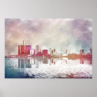 水彩デトロイト ポスター