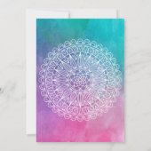 水彩デモダンィワリ写真グリーティングカード カード (裏面)