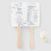 水彩デュスティーブルー デュスティーセイジ フローラル ハンドファン (正面&裏面)